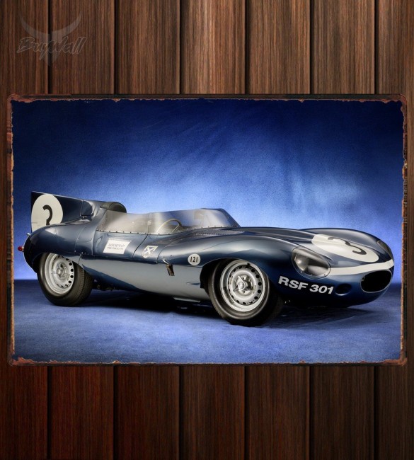 Металлическая табличка Jaguar D-Type 333 Металлическая табличка Jaguar D-Type 333